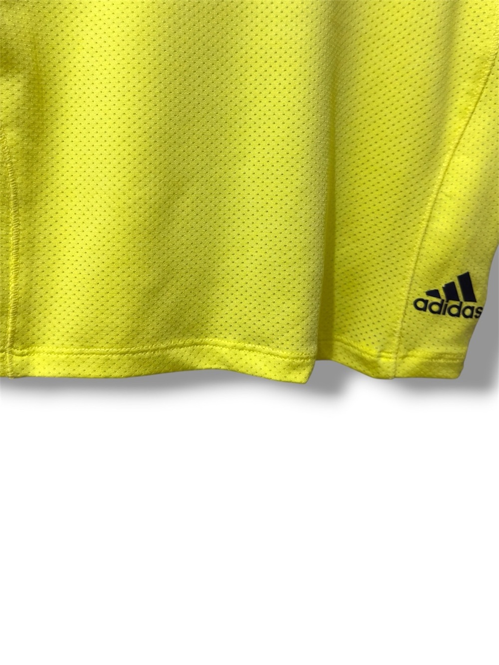 Adidas | Bundle Set: Neon Yellow Cropped Mesh Tee & Black 3-Stripe Leggings (L) - Picture 4 of 16